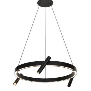 Люстра подвесная Alfa Light F3924-15 black 75W D60*H12 0