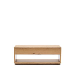 Подъемный журнальный столик Alguema из дубового шпона с натуральной отделкой 120 x
60 см