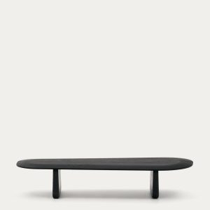 Журнальный столик Pirita из массива дуба в черной отделке, 146