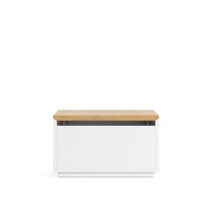 Abilen Сундук из шпона дуба и белого лака 60 x 40 см FSC 100%