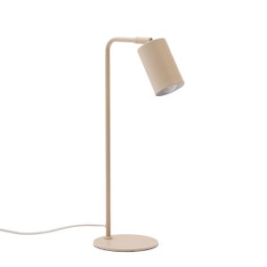 Настольная лампа Manie из металла с бежевой текстурированной отделкой