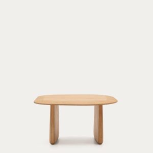 Журнальный столик Pirita из массива дуба в натуральной отделке, 70,6 x 70