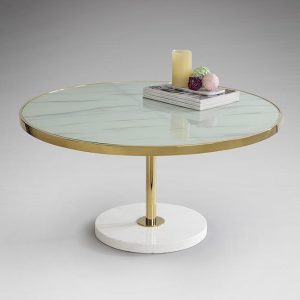 Журнальный столик Dekala бело-золотой D90