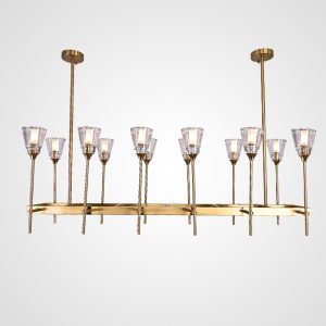 Люстра Torche De Verre Linear Chandelier 12 By Imperiumloft