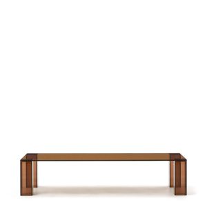 Журнальный столик Adularia из стекла коричневого цвета 140 x 60