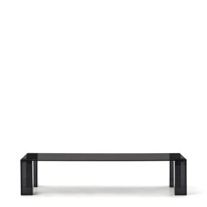 Журнальный столик Adularia из стекла темно-серого цвета 140 x 60