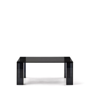 Журнальный столик Adularia из стекла темно-серого цвета 85 x 85