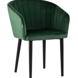 Стул с подлокотниками Нейтон велюр зеленый