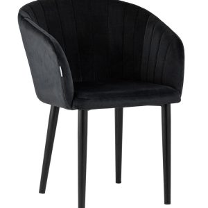 Стул с подлокотниками Нейтон велюр черный
