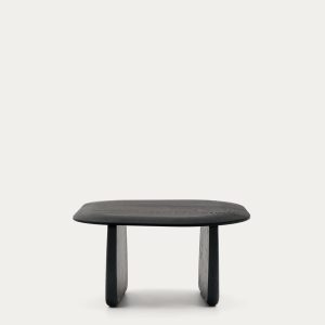 Журнальный столик Pirita из массива дуба в черном цвете, 70,6 x 70