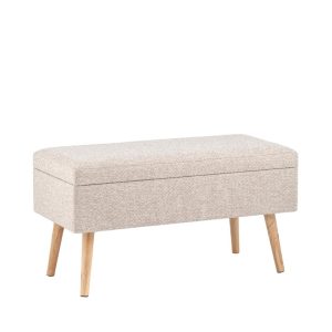 Банкетка Сторми с ящиком серо-бежевый