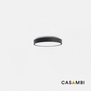 Потолочный светильник DOMIO Ш400 36W черный OPAL 4000K CRI80 CASAMBI