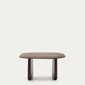 Журнальный столик Pirita из массива дуба в темной отделке, 70,6 x 70