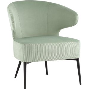 Кресло лаунж Royal Stripes велюр фисташковый