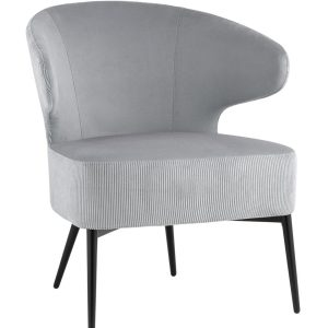 Кресло лаунж Royal Stripes велюр серый