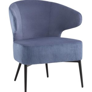 Кресло лаунж Royal Stripes велюр синий