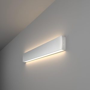 Линейный светодиодный накладной двусторонний светильник 53см 20Вт 4200К
серебряный 101-100-40-53