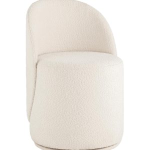 Пуф Loreen вращающийся букле белый