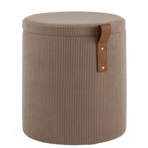 Пуф Руни S с ящиком вельвет коричневый