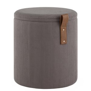Пуф Руни S с ящиком вельвет тёмно-серый