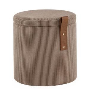 Пуф Руни XS с ящиком вельвет коричневый