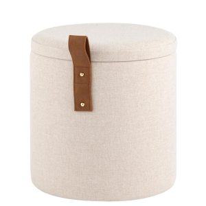 Пуф с ящиком Эркки рогожка XS белый