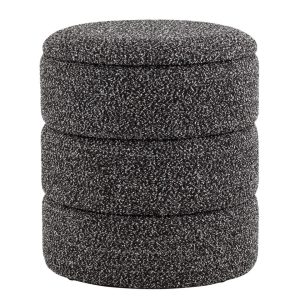 Пуф с ящиком Hive S букле черный меланж