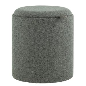 Пуф-столик с ящиком Хюгге S букле темно-серый