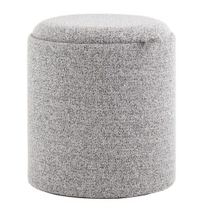 Пуф-столик с ящиком Хюгге S букле серый
