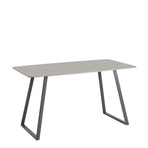 Стол обеденный Vermont 140*80 см керамика темная ножки серые