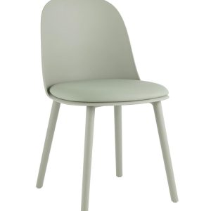Стул Fog с подушкой пластик серо-зеленый