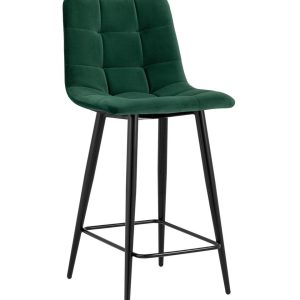 Стул полубарный Джанго велюр зелёный высота сиденья 60 см