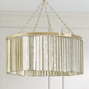 Люстра с подвесами из перламутра "Фресно"