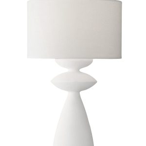 Белая настольная лампа "Анза"