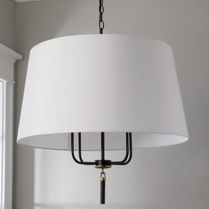 Люстра "Аврора" с чёрным металлическим акцентом