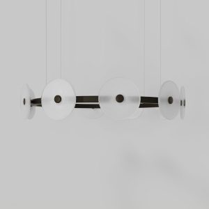 Черная круглая люстра "Милфорд"