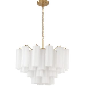 Золотистый светильник "Толбот" c белым стеклом