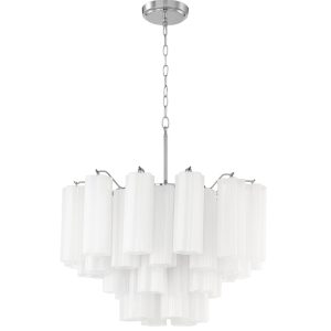 Серебристый светильник "Толбот" c белым стеклом