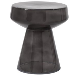 Тёмно-серый приставной столик "Флумс" Ø 37 см.