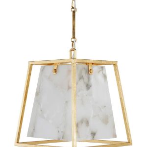 Золотой подвесной светильник "Линдон"