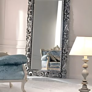 Серебряное зеркало в полный рост "Кингстон"