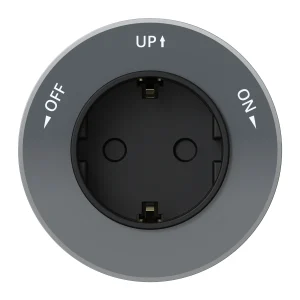 MULTITRACK Розетка 2К+З круглая 16 А/250 В ГРАФИТ