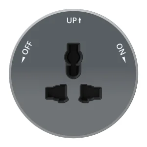 MULTITRACK Розетка универсальная круглая 13 А/250 В ГРАФИТ