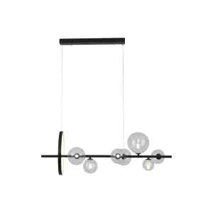 09408-7,19 Люстра Иона черный G9 35W+Led 17W