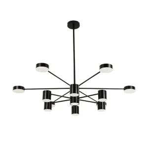 07649-13D,19 Люстра димм.Мекли черный Led 180W