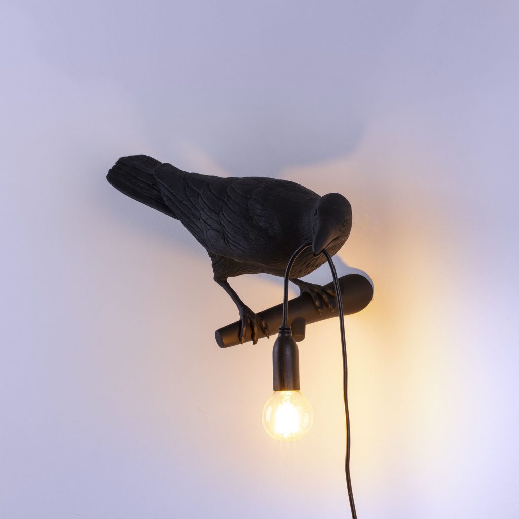 Настенный светильник Bird Lamp Black Looking Right