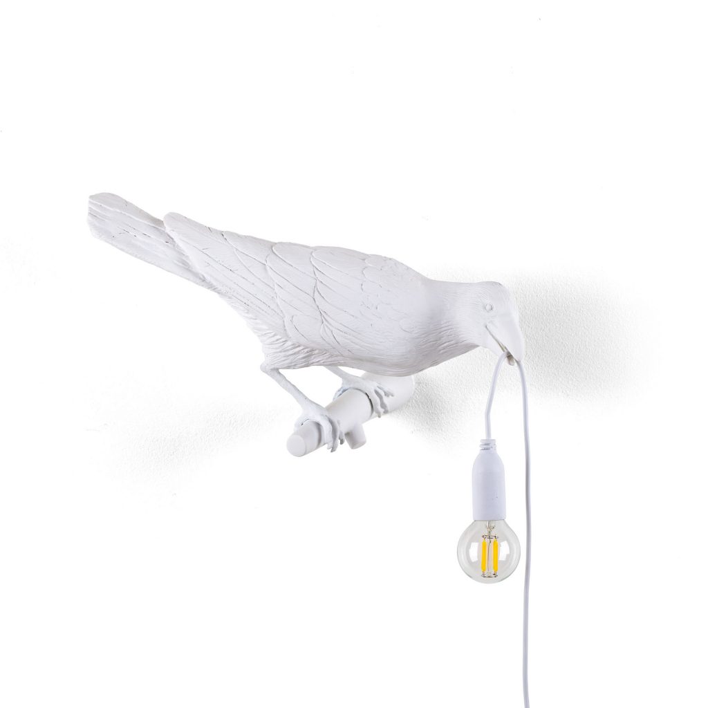 Настенный светильник Bird Lamp White Looking Right