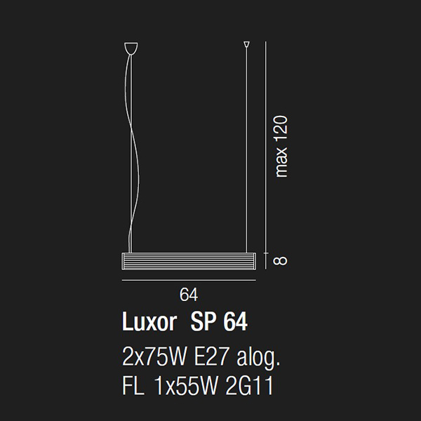 Подвесной светильник SP LUXOR 60 FL BC GR