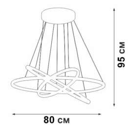 Подвесная светодиодная люстра Vitaluce V04628-03/3S