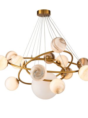 Люстра Planet 13A brass